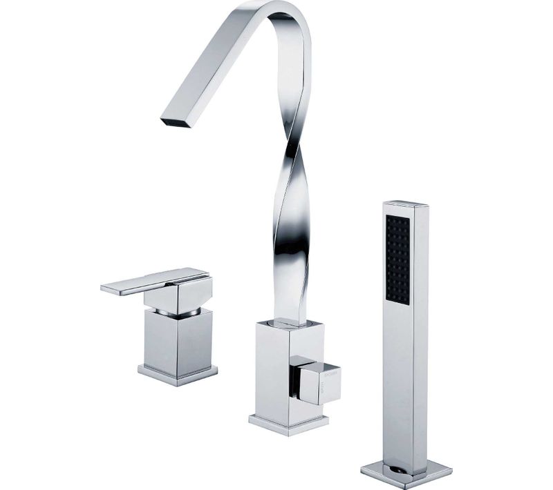 Robinet De Baignoire à Fixation Sur Plage 013 En Laiton Chromé Collection Enipée