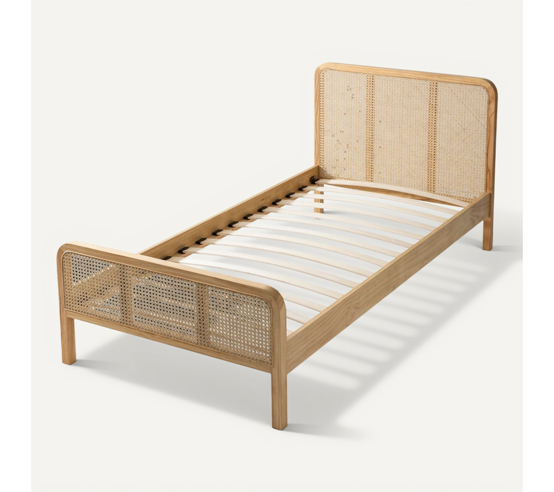 Lit Enfant En Pin Massif Avec Cannage Anna 90x200