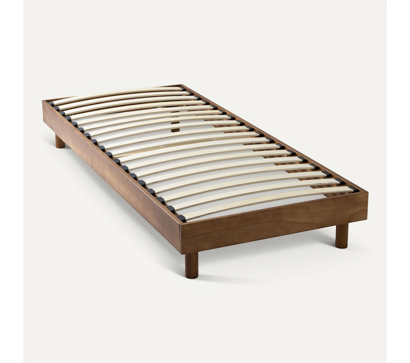 Sommier Kit En Bois Massif 13 Cm Noisette 90x190