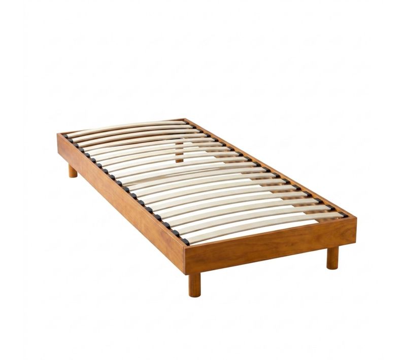 Sommier Kit En Bois Massif 13 Cm Noisette 90x200