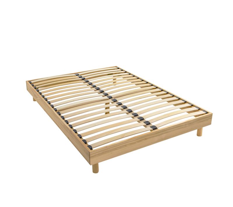 Sommier Kit En Bois Massif 13 Cm Naturel 140x200