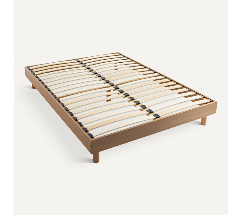 Sommier Kit En Bois Massif 13 Cm Taupe 140x200