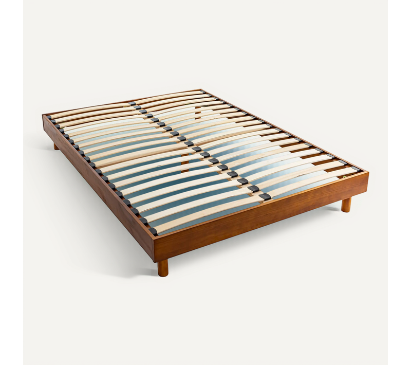 Sommier Kit En Bois Massif 13 Cm Noisette 180x200