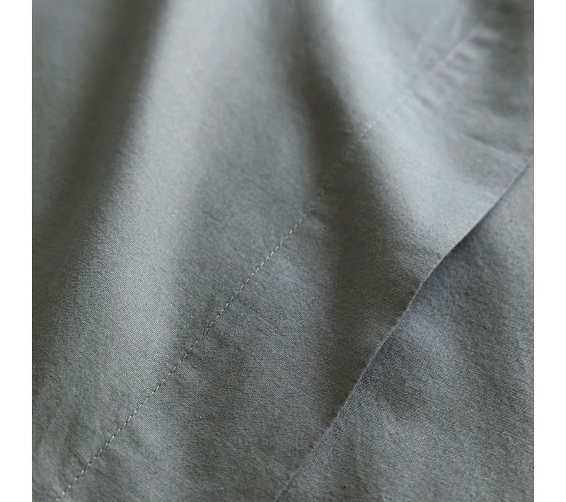 Drap Housse Coton Lavé Bonnet 30 Cm Kaki 120x190 Cm