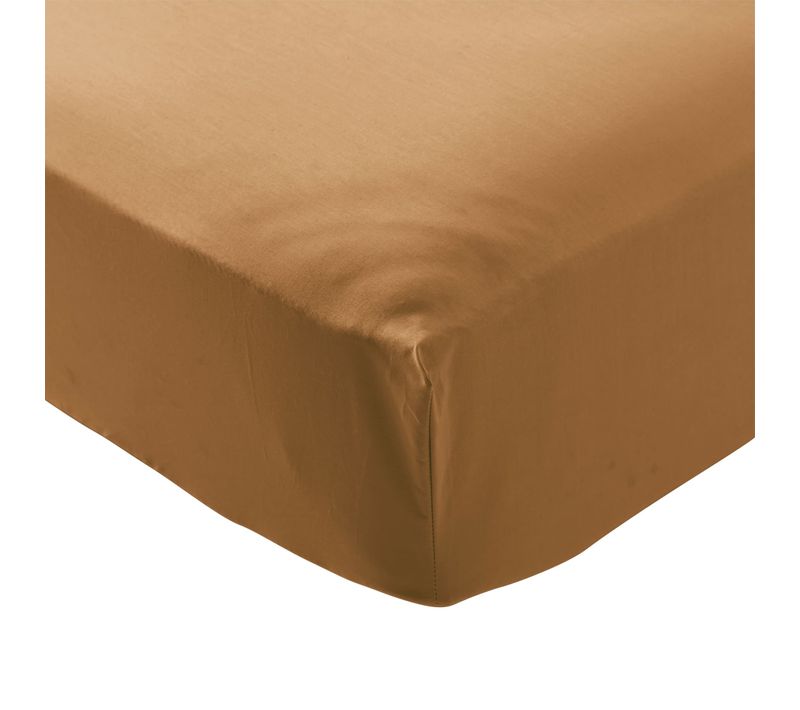 Drap Housse Coton Percale Jaune Bonnet 30 Cm 80x190 Cm