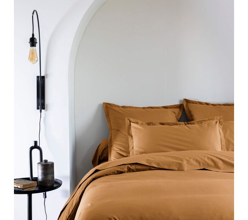 Taie D'oreiller Coton Percale Jaune 50x70 Cm
