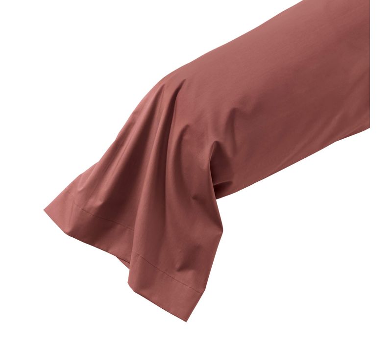 Taie De Traversin Coton Percale Rose 140 Cm