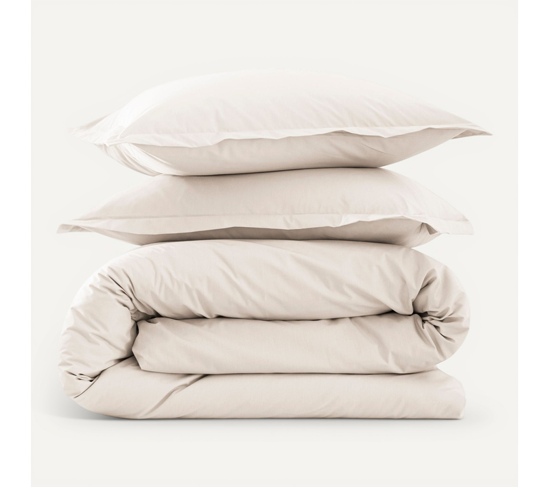 Parure De Lit Coton Percale Blanc 200x200 Cm