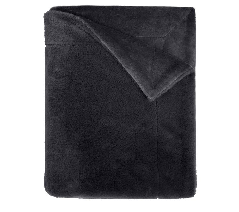 Plaid Polaire Uni Anthracite 130x170 Cm