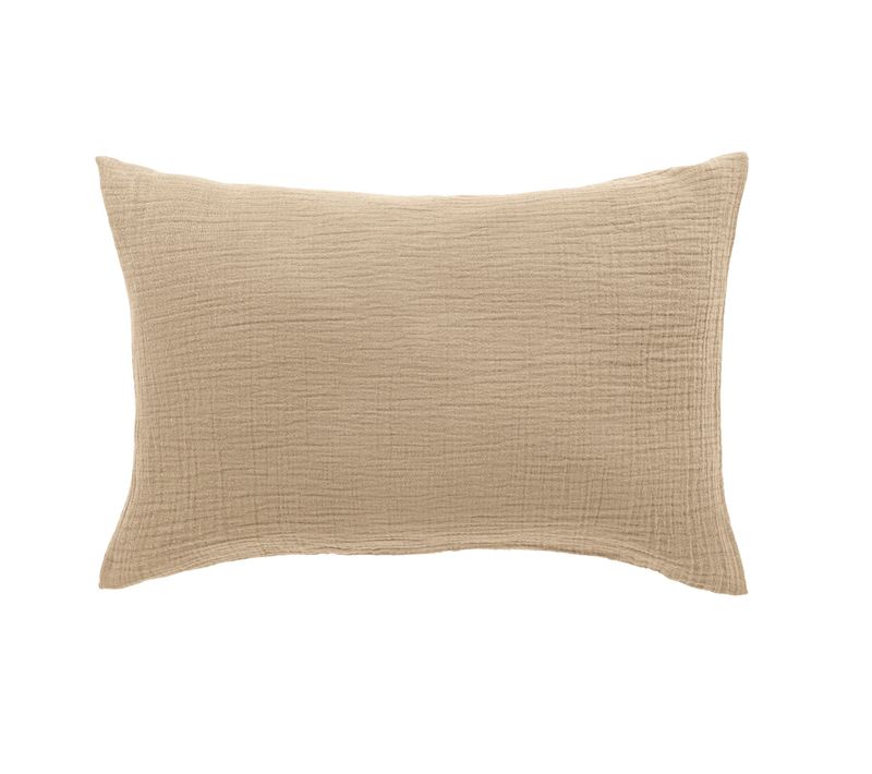 Taie D'oreiller Bébé Gaze De Coton Noa Beige 40x60 Cm