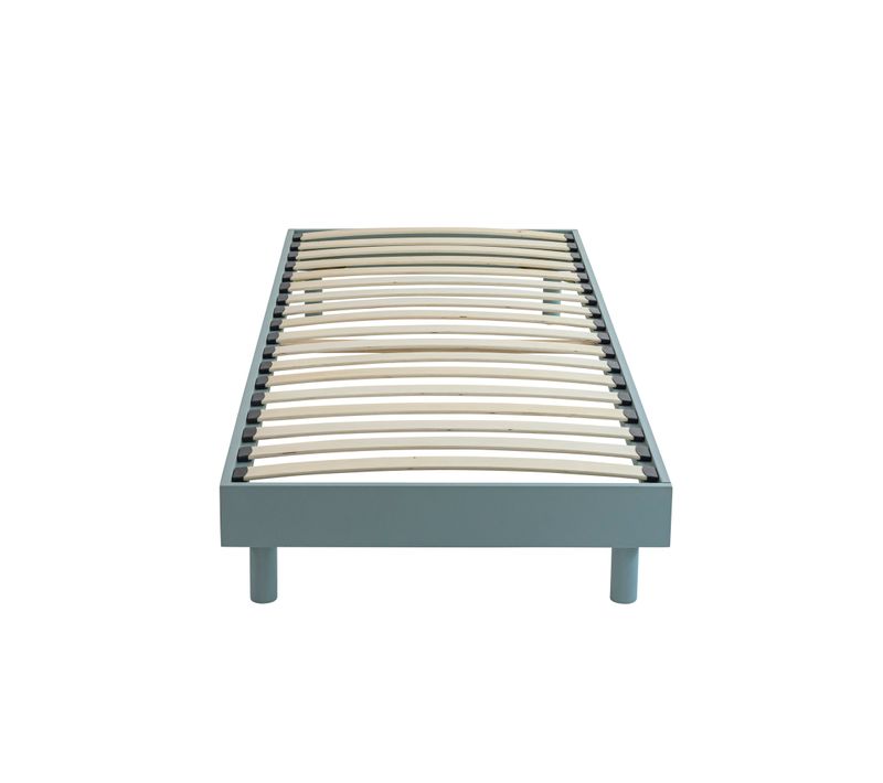 Sommier Kit En Bois Massif 13 Cm Vert D'eau 90x200