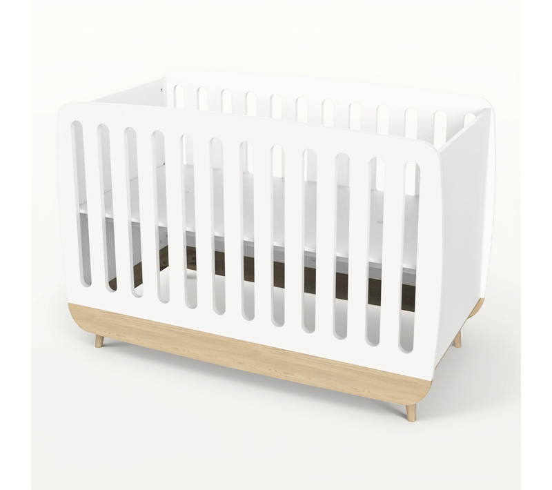 Lit Bébé En Bois 60x120 Blanc