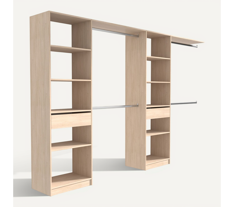 Dressing Extensible Et Réversible Avec Penderies Bois Naturel