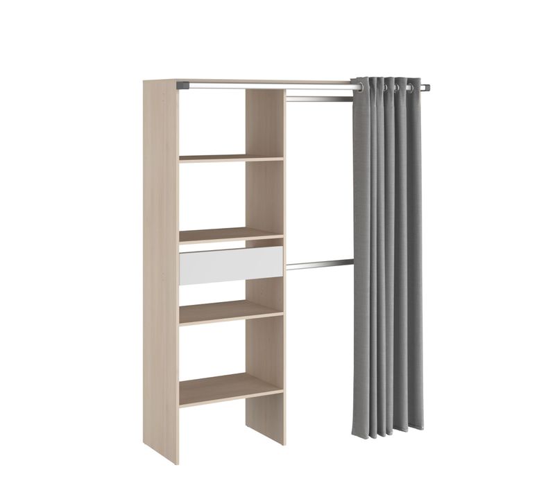 Dressing Une Colonne Avec 4 Niches Et Un Tiroir 202 Cm Blanc
