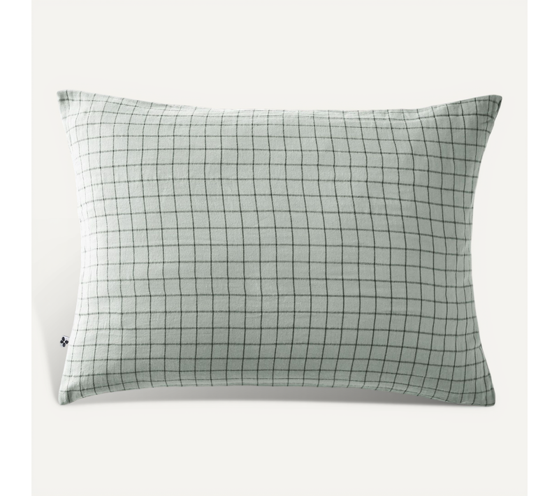 Taie D'oreiller Gaze De Coton Gaïa Eucalyptus 50x70 Cm