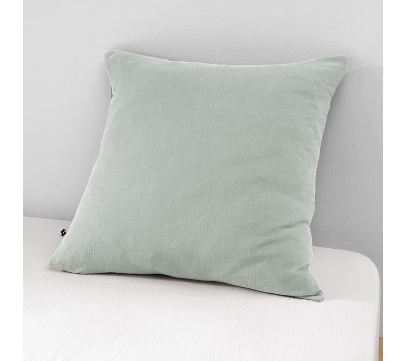 Taie D'oreiller Double Gaze Eucalyptus 60x60 Cm