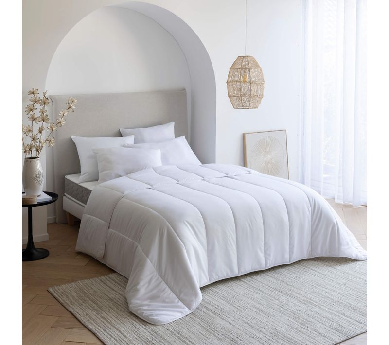 Pack Couette été 240x220 Cm Et Oreiller Moelleux Anti-acariens