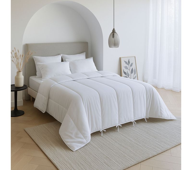 Pack Couette 4 Saisons 260x240 Et Oreiller Anti-acariens