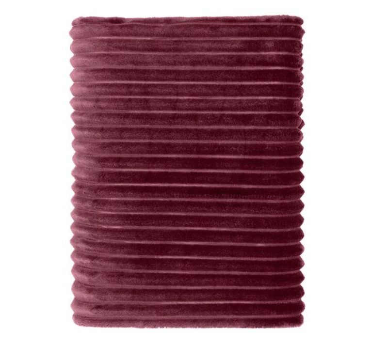 Plaid Polaire Cocooning 150x200 Bordeaux