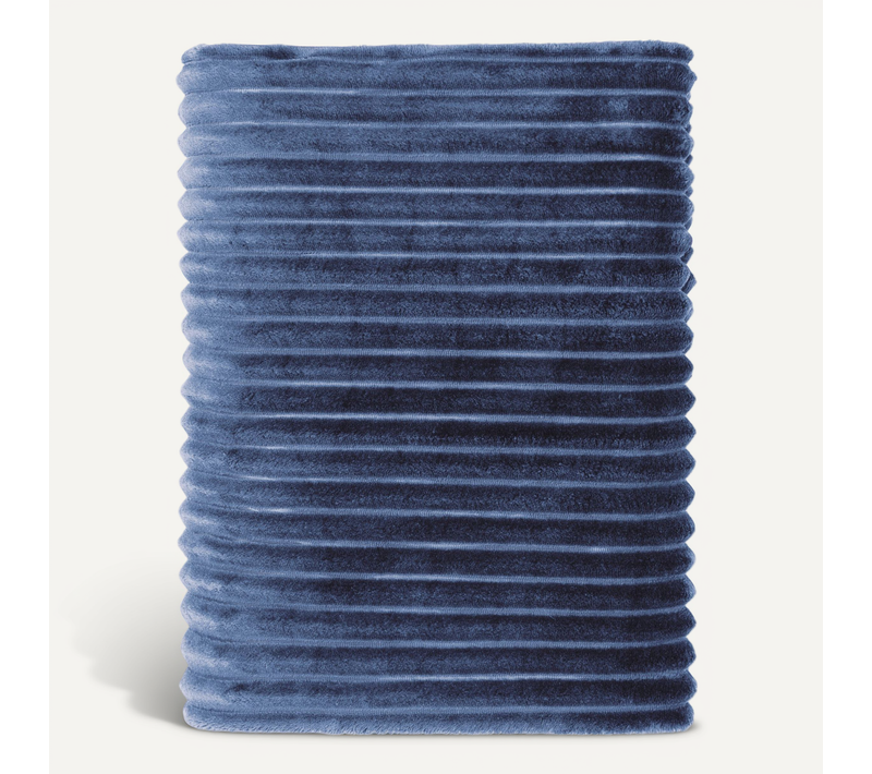 Plaid Polaire Cocooning 150x200 Bleu Foncé