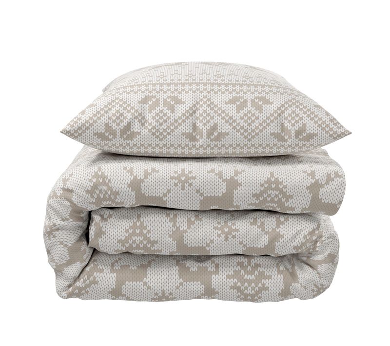 Parure De Lit Flanelle écru Flocon 200x200 Cm