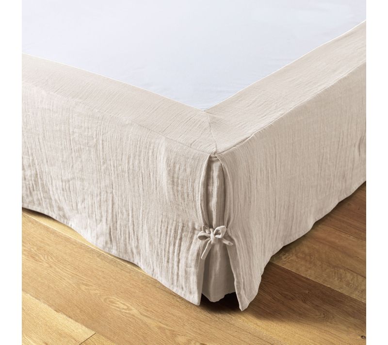 Cache Sommier Double Gaze De Coton Pampa 180x200 Cm