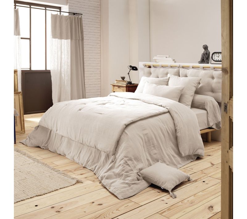 Parure De Lit Double Gaze De Coton Pampa 260x240 Cm