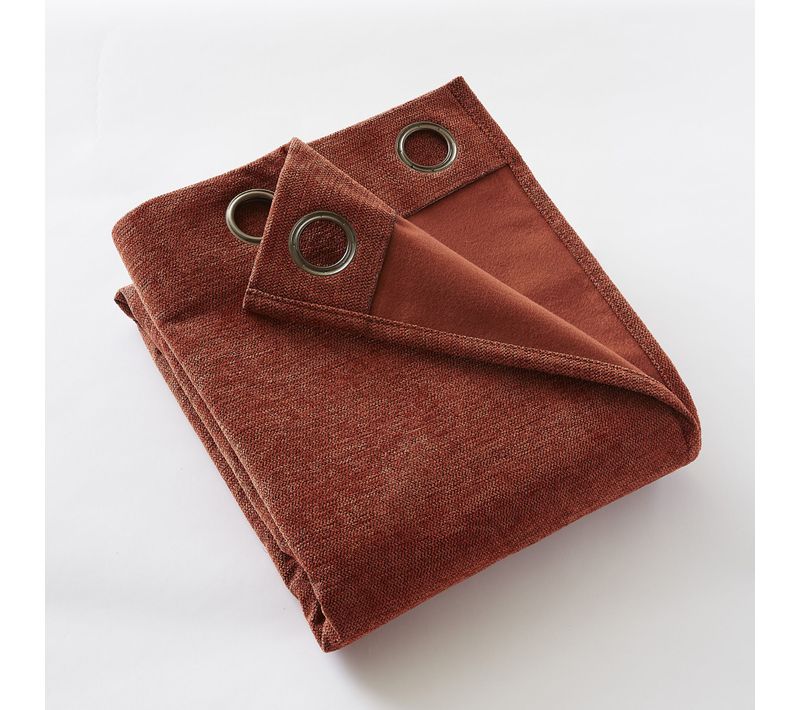 Rideau Occultant Polaire Bjorn Terracotta 140x240 Cm