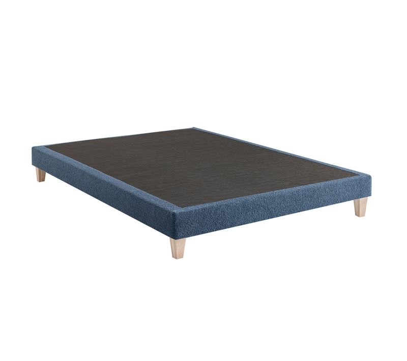 Sommier Déco Tapissier Bouclette 70x200 Cm Bleu égéen Nuage