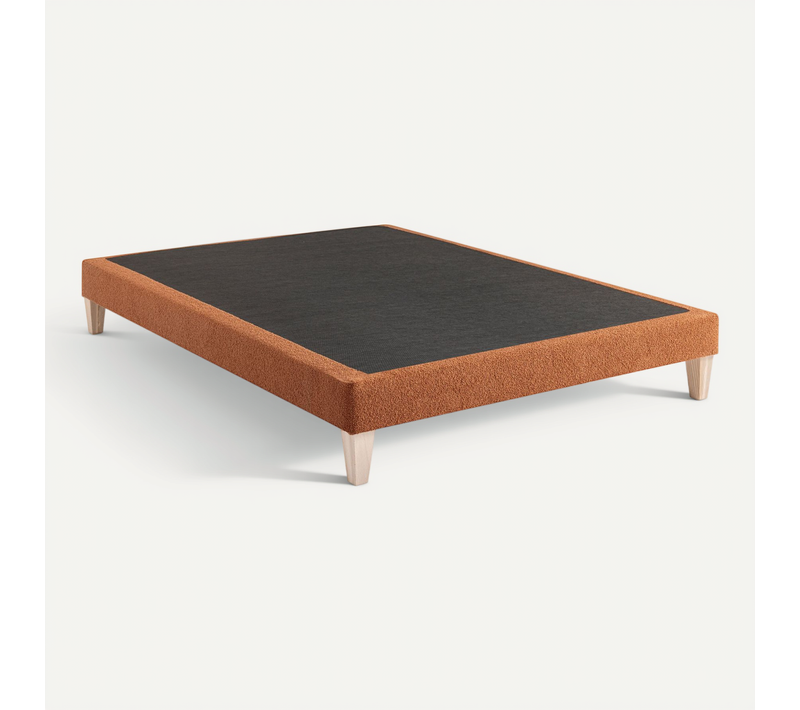 Sommier Déco Tapissier Bouclette 70x190 Cm Terre De Sienne Nuage