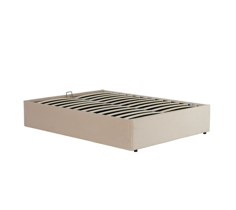 Lit Coffre 140x190 En Velours écru