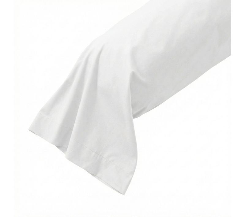 Taie De Traversin Coton Percale Blanc 140 Cm
