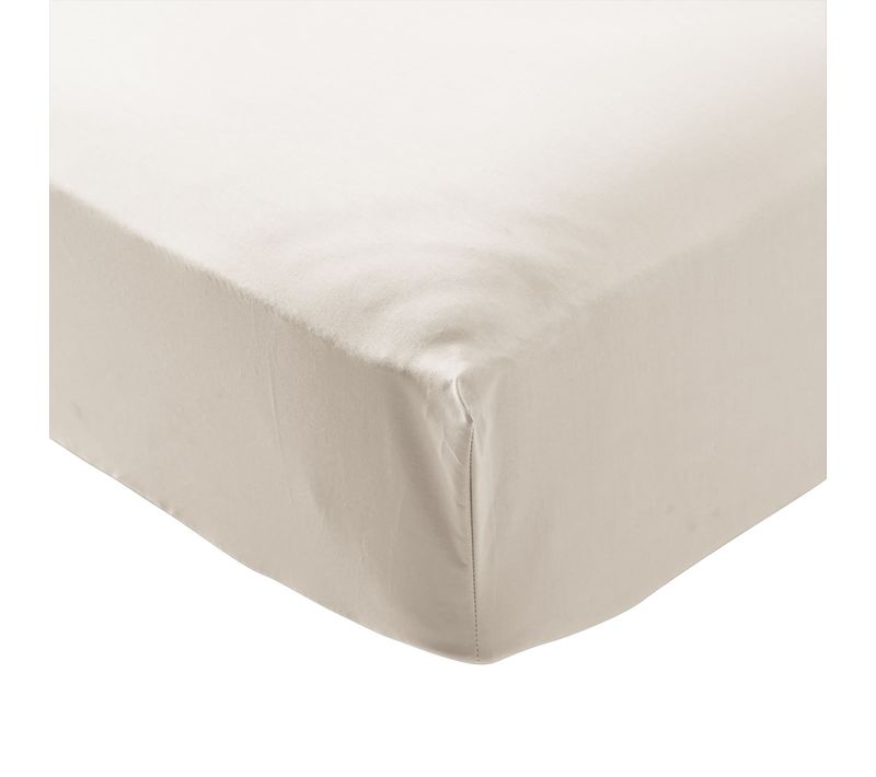 Drap Housse Coton Percale Bonnet 30 Cm écru 80x200 Cm