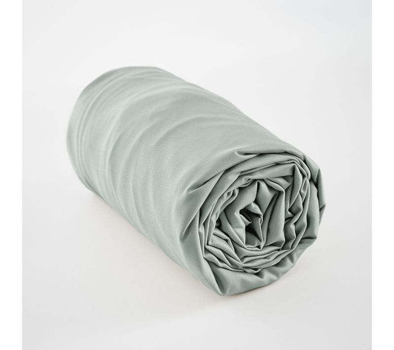 Drap Housse En Bambou Uni Vert D'eau 140x190 Cm