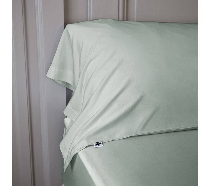 Taie De Traversin En Bambou Uni Vert D'eau 85x185 Cm