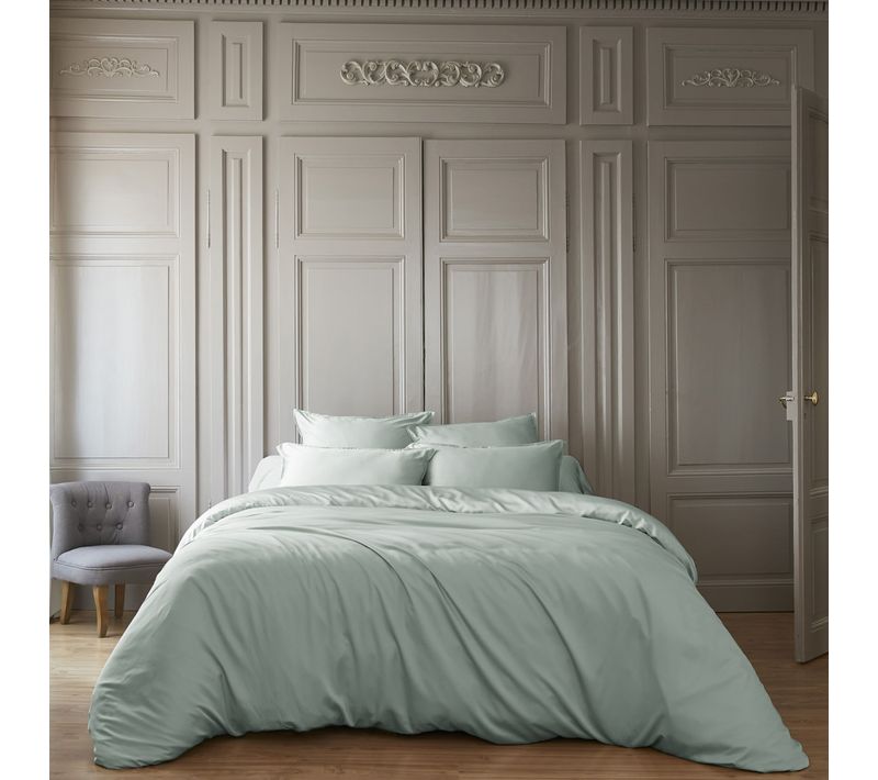 Parure De Lit En Bambou Vert D'eau 260x240 Cm