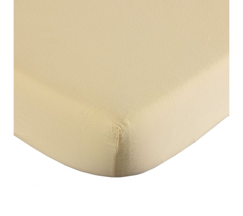 Drap Housse Coton Lavé Bonnet 30 Cm Jaune 90x200 Cm