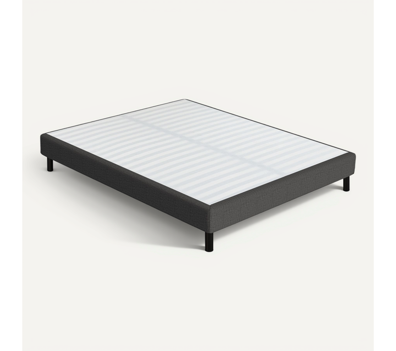 Sommier Déco Tapissier En Kit 18 Cm 160x200 Cm Anthracite