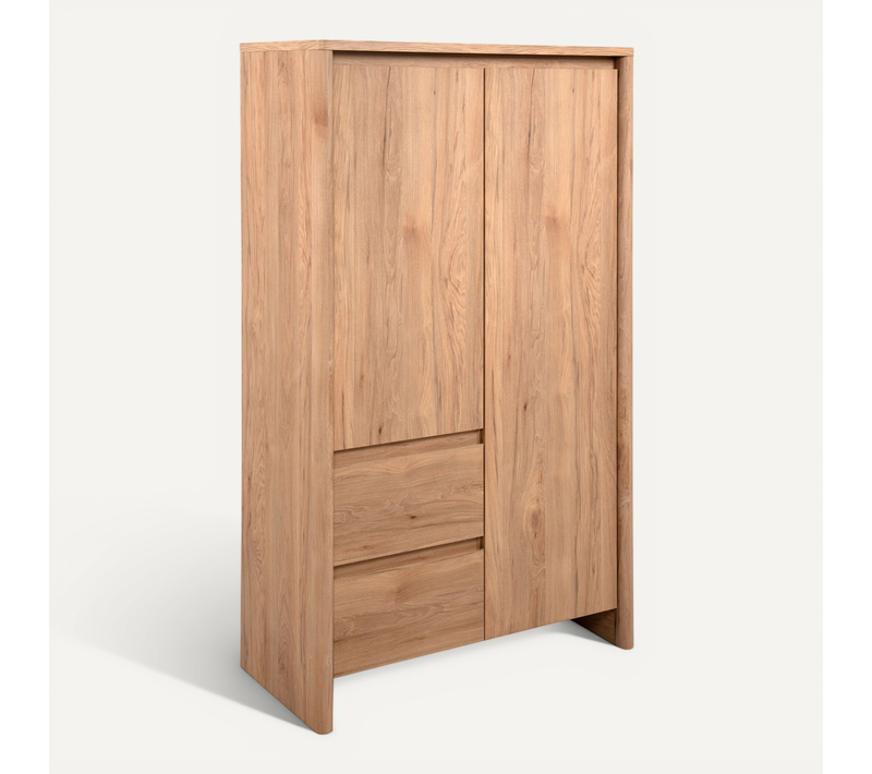 Armoire Bois 2 Portes Et 2 Tiroirs