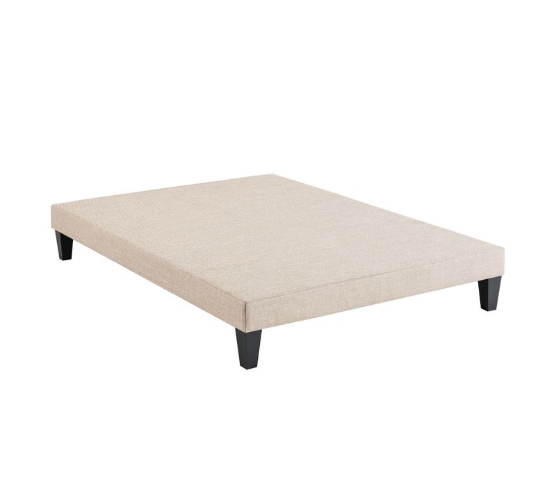 Sommier Tapissier à Lattes 180x200 Cm Lune Hauteur 13 Cm Beige Ivoire
