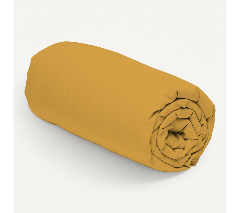 Drap Housse Coton Jaune Margot 160x200 Cm