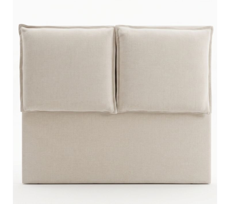 Tête De Lit Coussins En Tissu Alora Beige 160 Cm