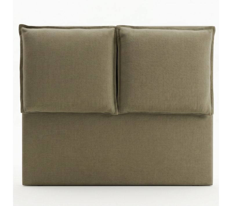 Tête De Lit Coussins En Tissu Alora Kaki 190 Cm