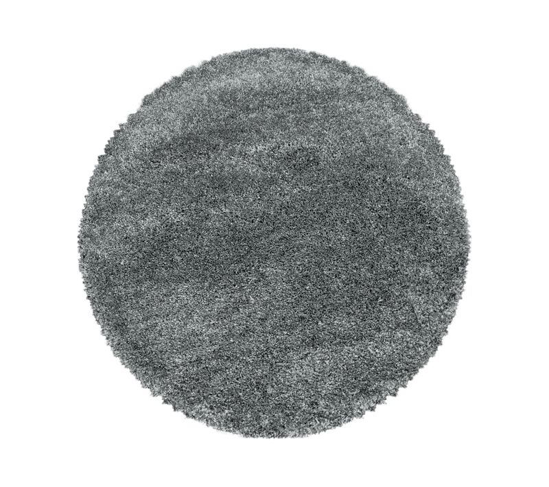 Tapis Rond Confortable Fluffy Gris Clair 200x200 Cm