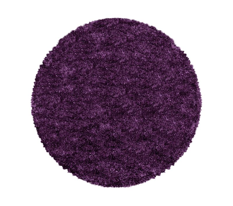 Tapis Rond Confortable Fluffy Lila 120x120 Cm
