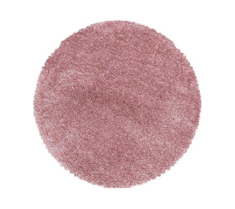 Tapis Rond Confortable Fluffy Rose 160x160 Cm