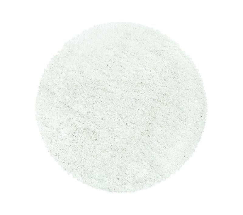 Tapis Rond Confortable Fluffy Blanc 200x200 Cm