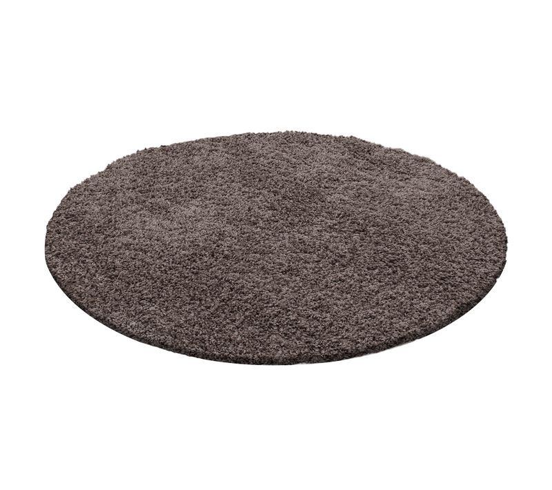 Tapis Confort Rond Ottawa Taupe 80x80 Cm