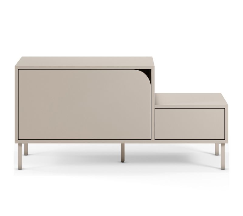 Meuble D'entrée 2 Portes Beige 120 Cm - Jonas