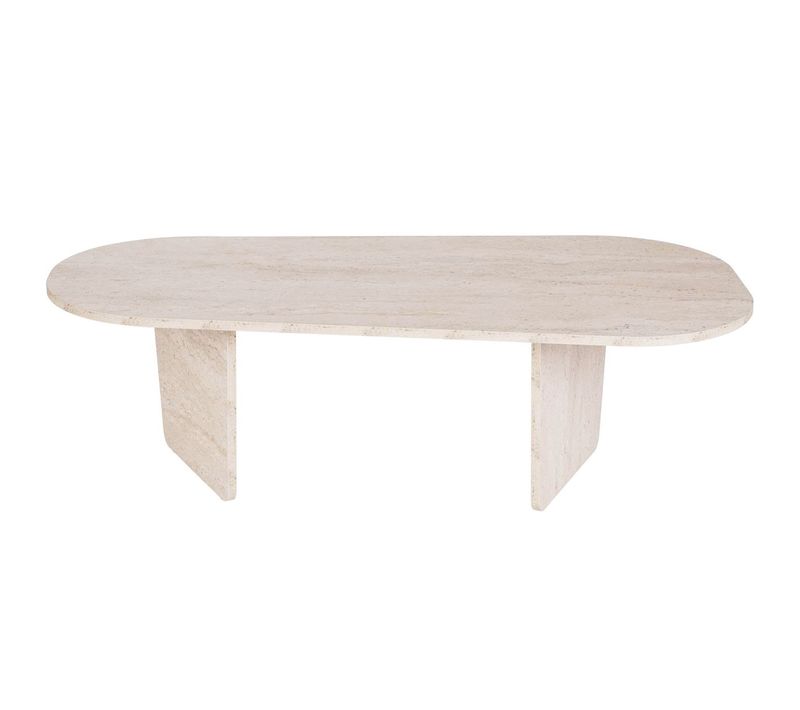 Table Basse Organique Effet Travertin 130 Cm - Ceane